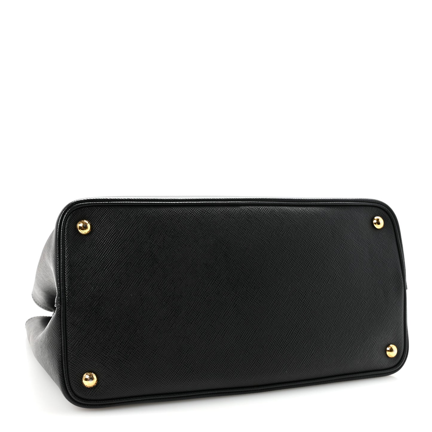 Saffiano Cuir Medium Double Bag Black Fuoco