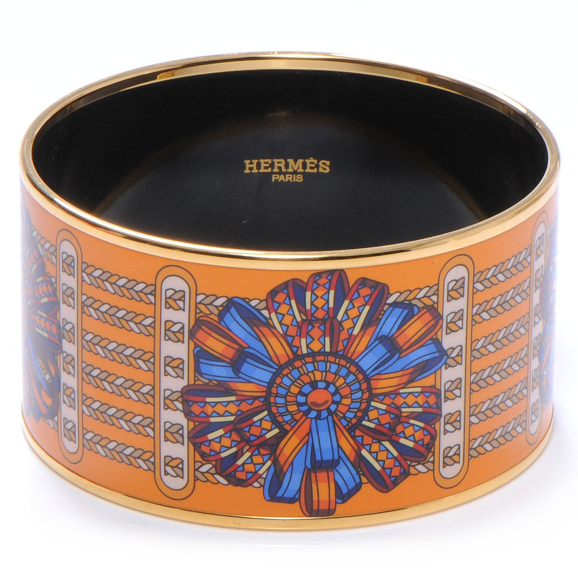Hermes Enamel Printed Extra Wide Bracelet GM 1 of 6
