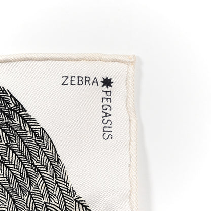Hermes Silk Zebra Pegasus Nano Scarf 20 Black White 3 of 4