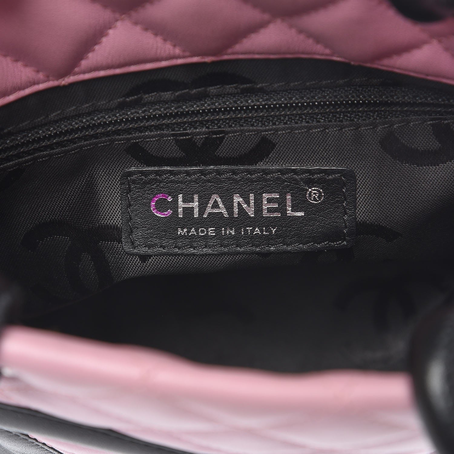 Chanel Calfskin Quilted Small Cambon Tote Pink Black 6 of 11