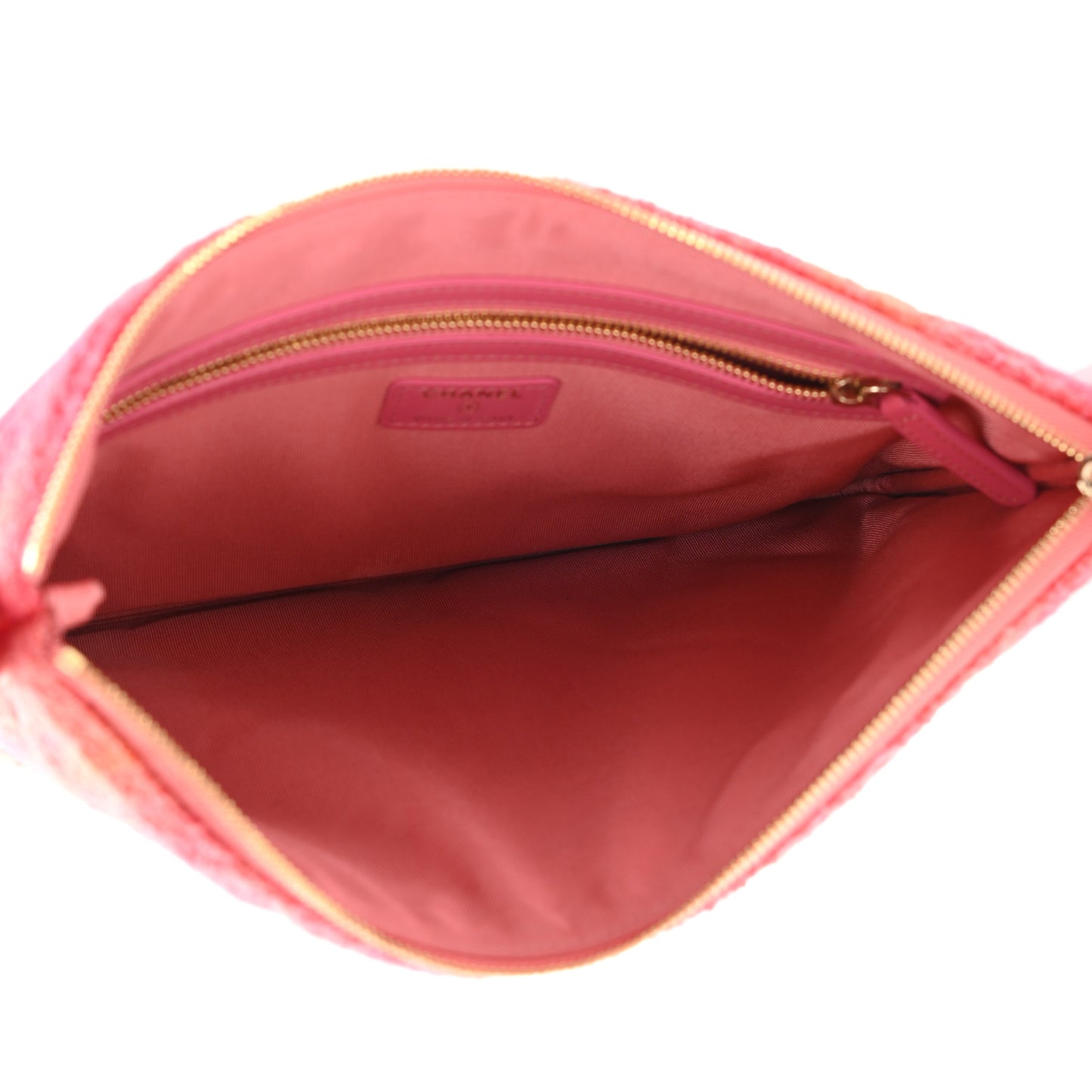 Tweed Large Chanel 19 Cosmetic Case Coral Pink