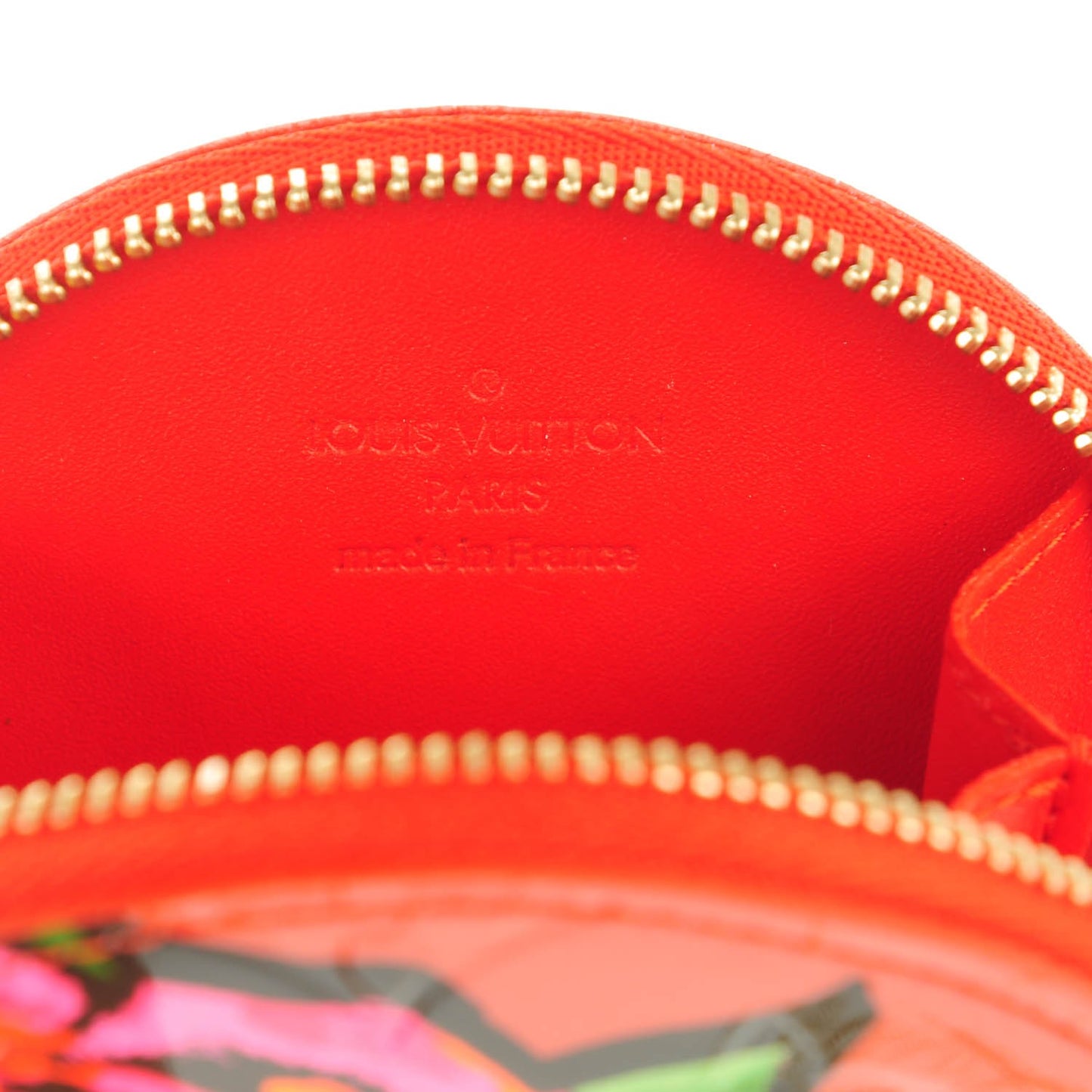 Vernis Roses Chapeau Coin Purse Orange Sunset