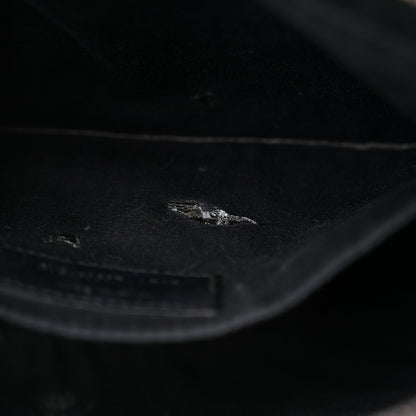 Saint Laurent Cracked Shiny Calfskin Matelasse Monogram Lou Camera Bag Black 12 of 12