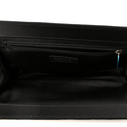 Chanel Satin Crystal Woven Clutch Black 5 of 11