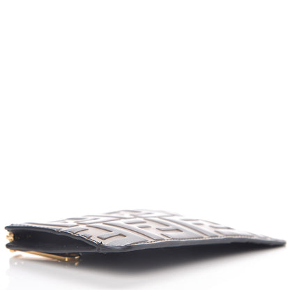Fendi Vitello Cruise F is Fendi Bi-Color FF 1974 Embossed Key Case Pouch Maya Black 4 of 9