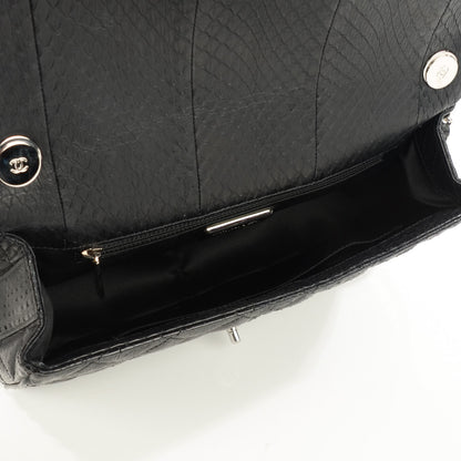 Chanel Elaphe Snakeskin Jumbo Easy Carry Flap Black 9 of 9