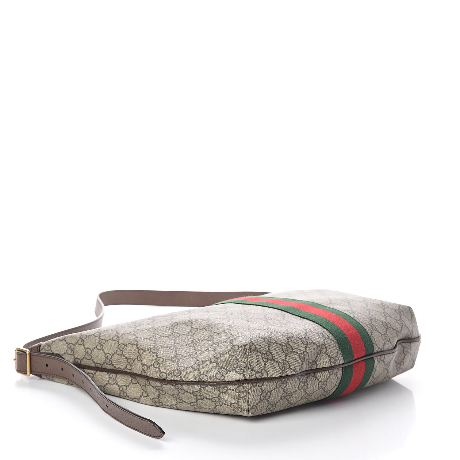 Gucci GG Supreme Monogram Web Ophidia Half Moon Hobo Brown 4 of 10