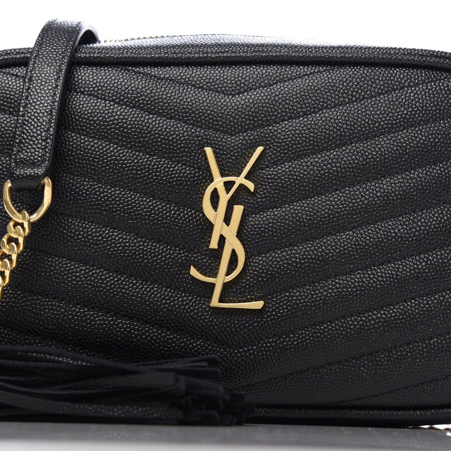 Grain De Poudre Matelasse Monogram Mini Lou Camera Bag Black