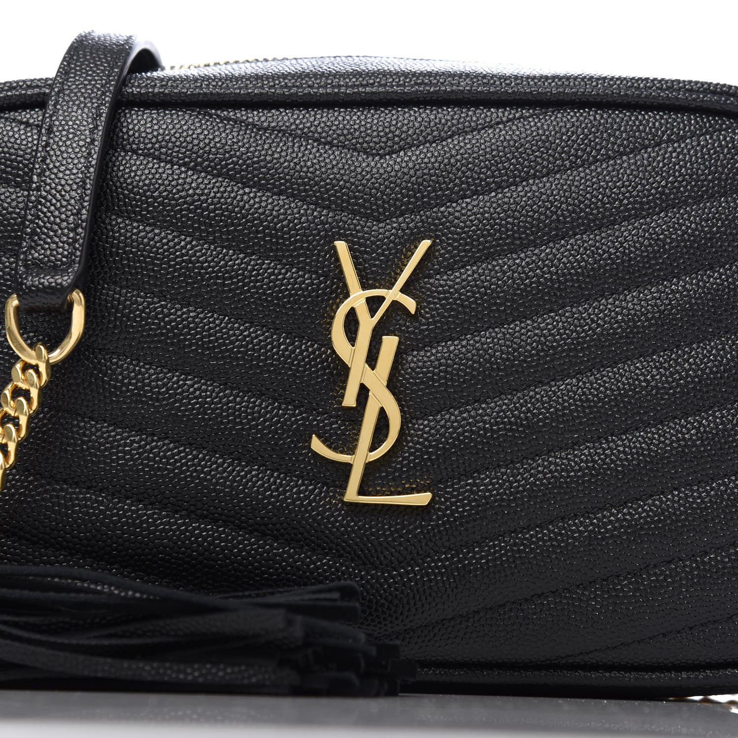 Saint Laurent Grain De Poudre Matelasse Monogram Mini Lou Camera Bag Black 9 of 9