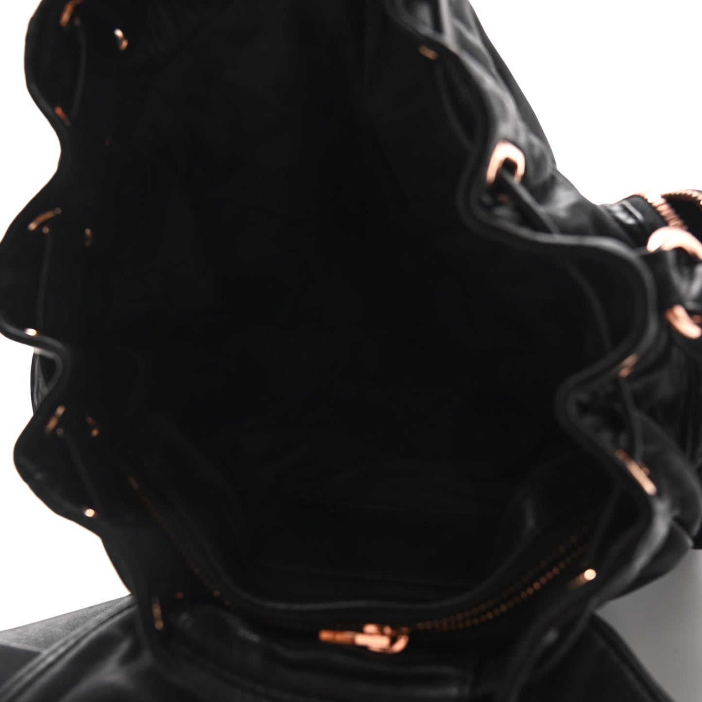 Lambskin Marti Backpack Washed Black Rose Gold Hardware