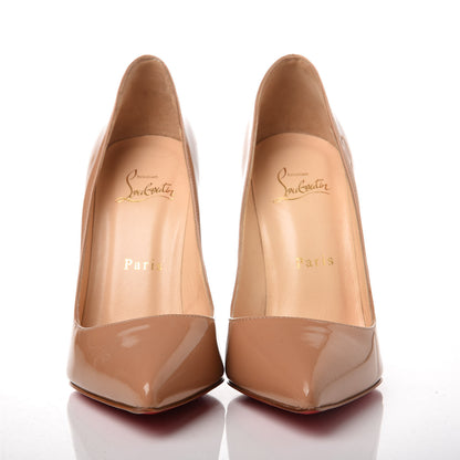 Christian Louboutin Patent Pigalle 120 Pumps 37.5 Nude 2 of 11