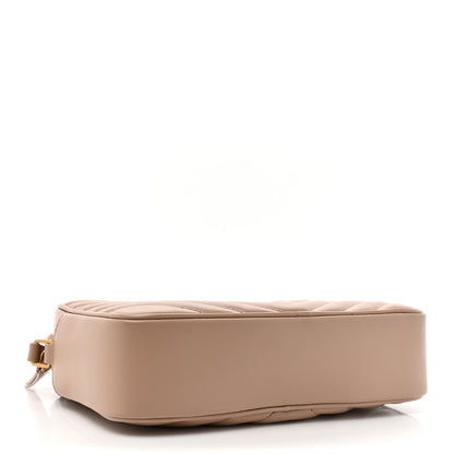 Saint Laurent Calfskin Matelasse Monogram Lou Camera Bag Dark Latte 4 of 12