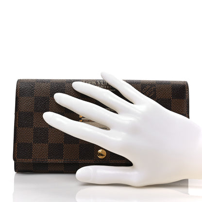 Louis Vuitton Damier Ebene Trunks and Locks Sarah Wallet 2 of 7
