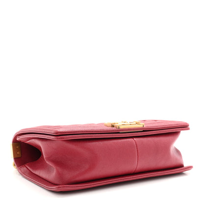 Chanel Caviar Quilted Medium Boy Flap Dark Red 4 of 10