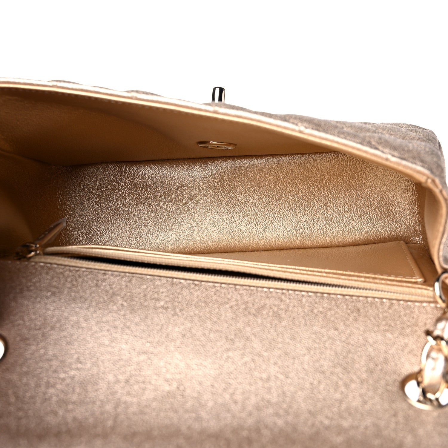 Chanel Metallic Lambskin Quilted Mini Rectangular Flap Gold 4 of 9