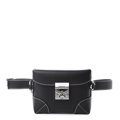 MCM Calfskin Ottomar Monogram Soft Berlin Belt Bag Black 1 of 10