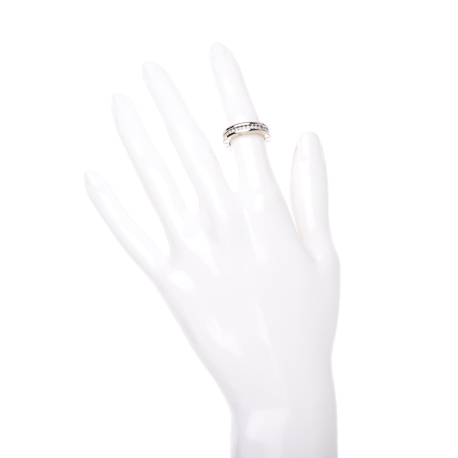 Bulgari 18K White Gold Diamond B.Zero1 One-Band Pave Ring 48 4.5 2 of 4