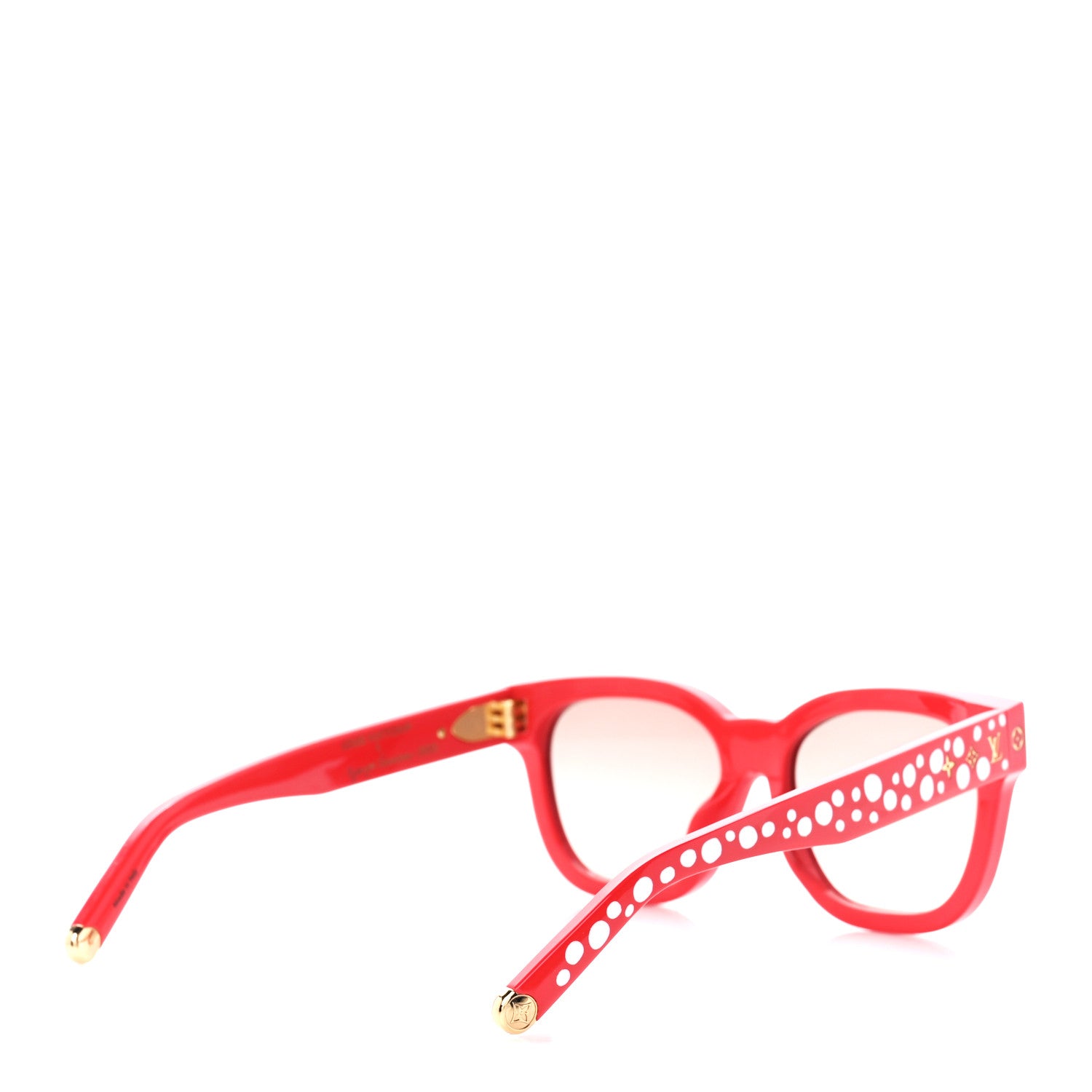 Louis Vuitton LV X YK Painted Dots Square Sunglasses Z1901E Red 4 of 8