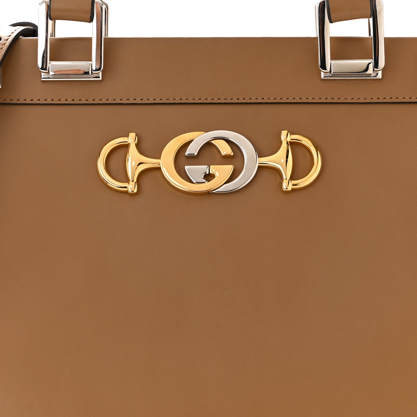 Smooth Calfskin Medium Zumi Top Handle Bag Friky Taupe