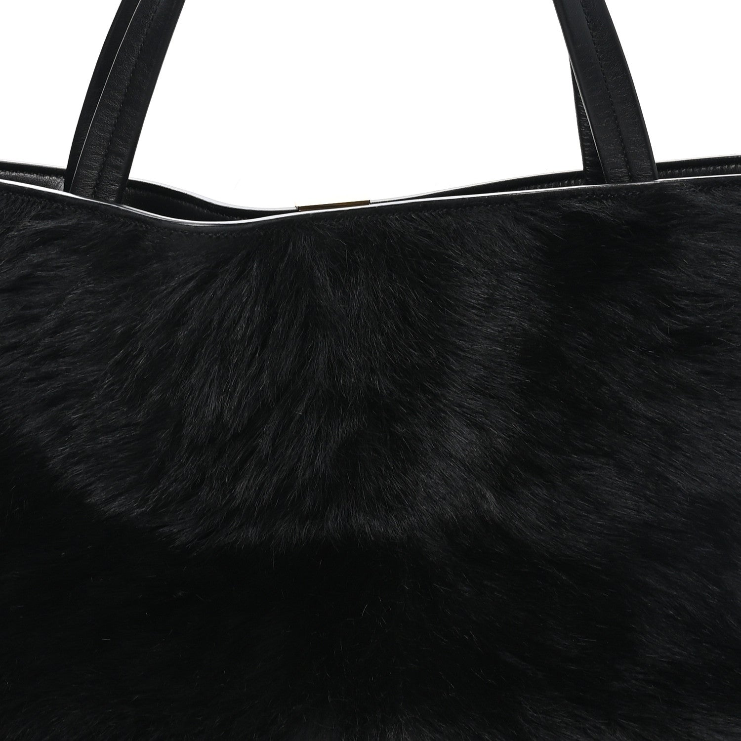 Phoebe Philo Calf Hair Small Kit Cabas  Black 7 of 9