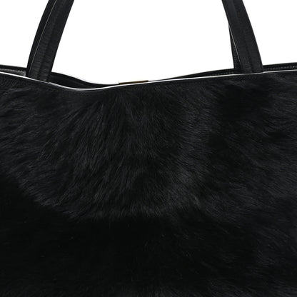 Phoebe Philo Calf Hair Small Kit Cabas  Black 7 of 9