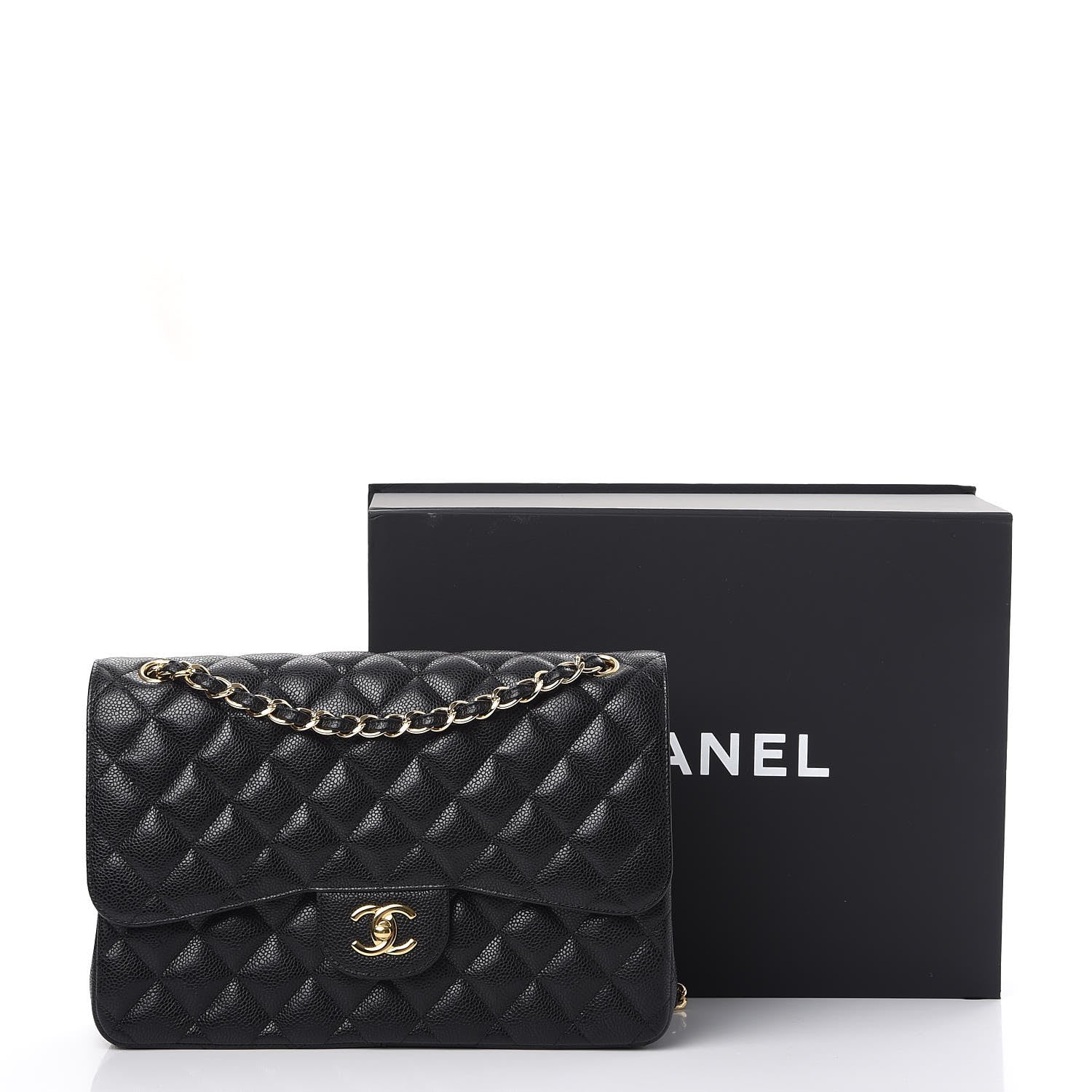Chanel Caviar Quilted Jumbo Double Flap Black 9 of 9