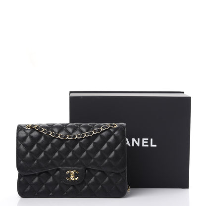 Chanel Caviar Quilted Jumbo Double Flap Black 9 of 9