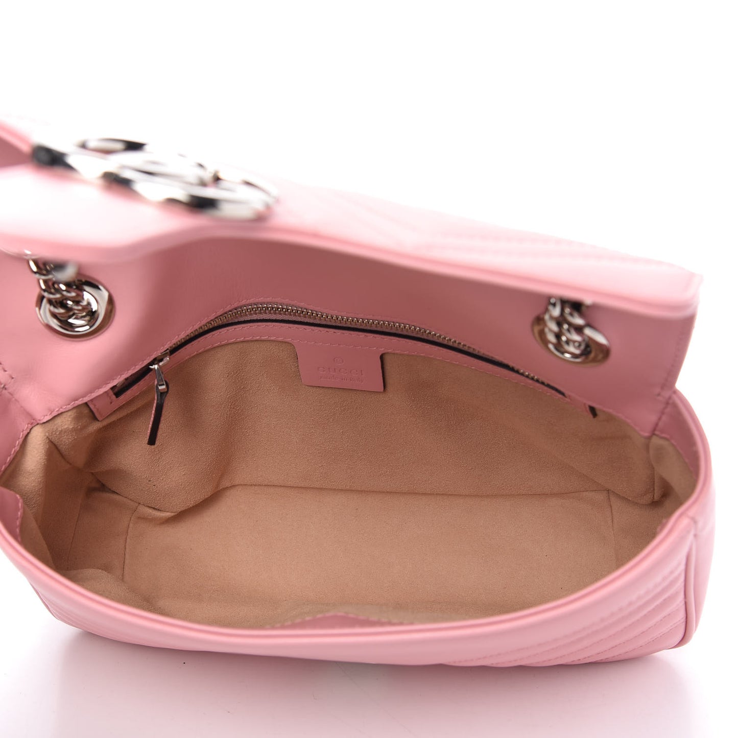 Calfskin Matelasse Small GG Marmont Shoulder Bag Wild Rose