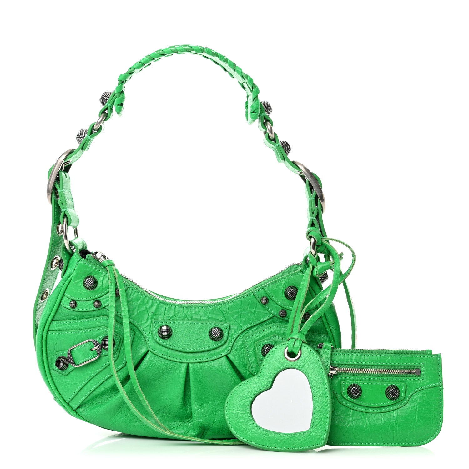 Balenciaga Agneau Arena Le Cagole Shoulder Bag XS Vivid Green 1 of 13