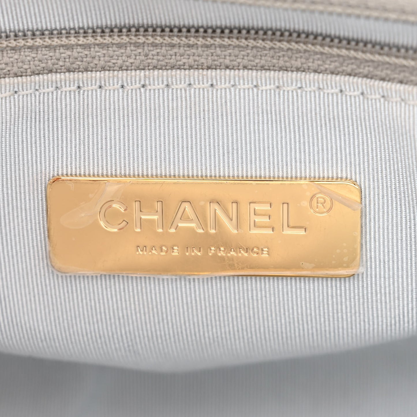 Metallic Lambskin Quilted Medium Chanel 19 Flap Silver