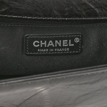 Chanel Aged Calfskin Chevron Quilted Medium Jacket Boy Flap Black 6 of 10