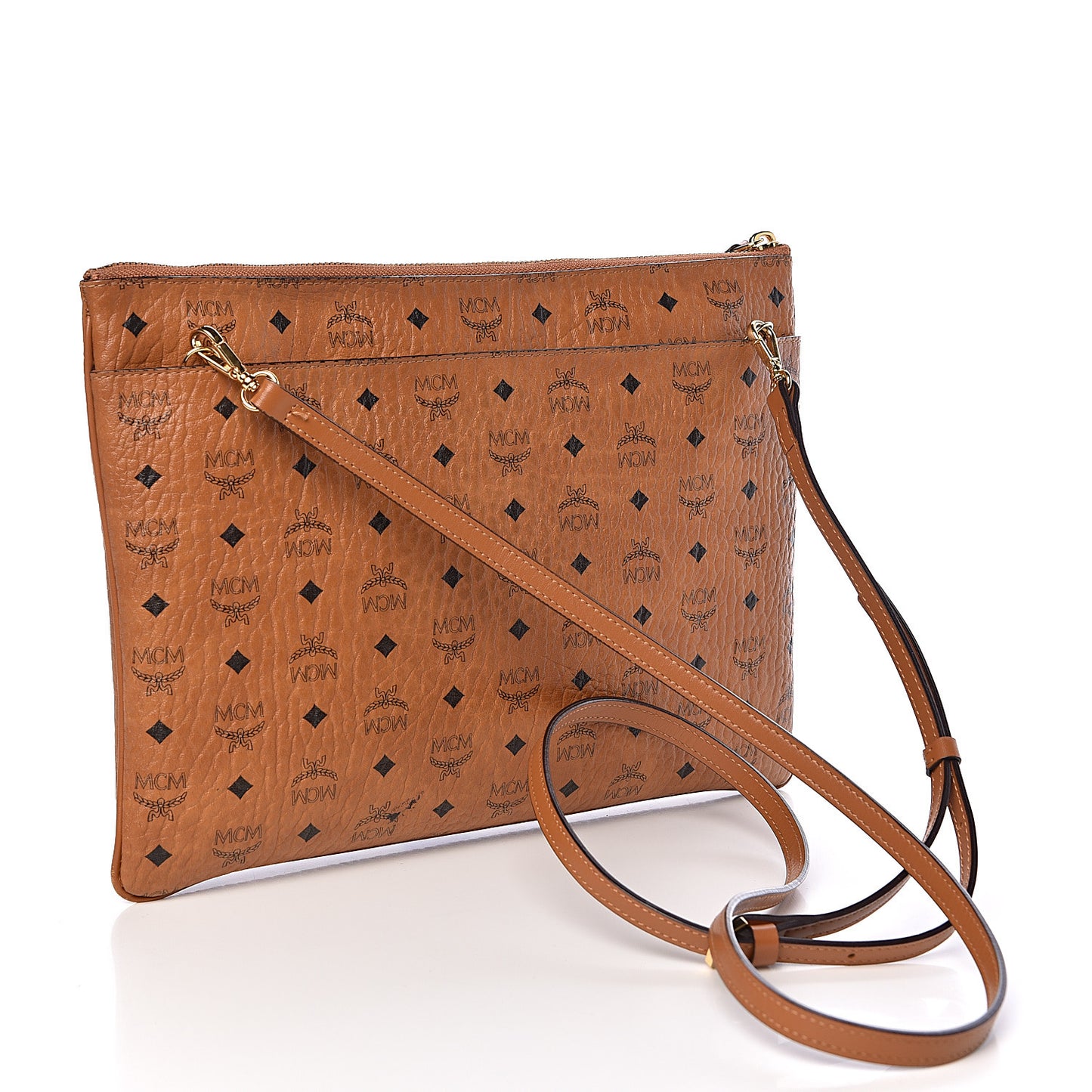 Visetos Rabbit Crossbody Pouch Cognac