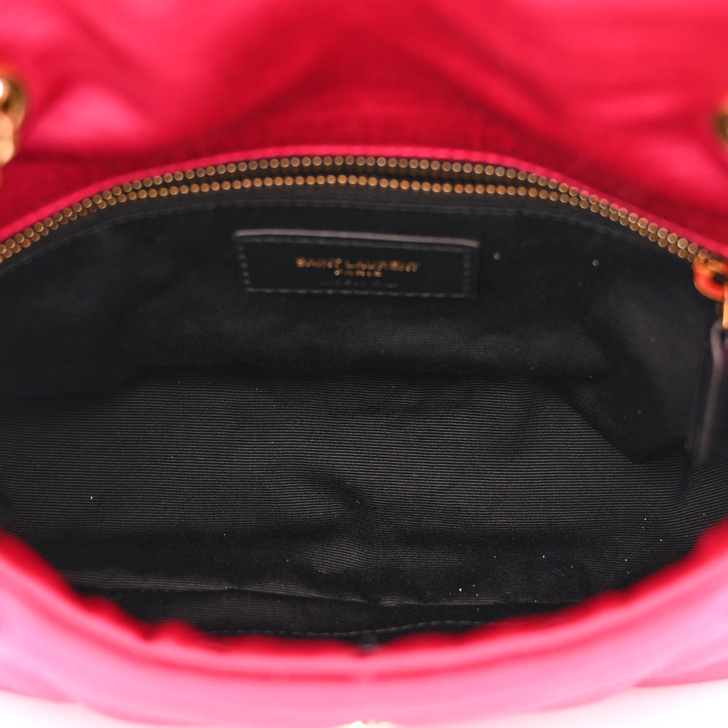 Saint Laurent Satin Quilted Toy Loulou Puffer Monogram Chain Satchel Guava Pink 5 of 11
