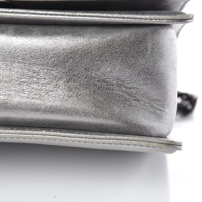 Chanel Metallic Lambskin Embellished Medium Boy Flap Silver 12 of 14