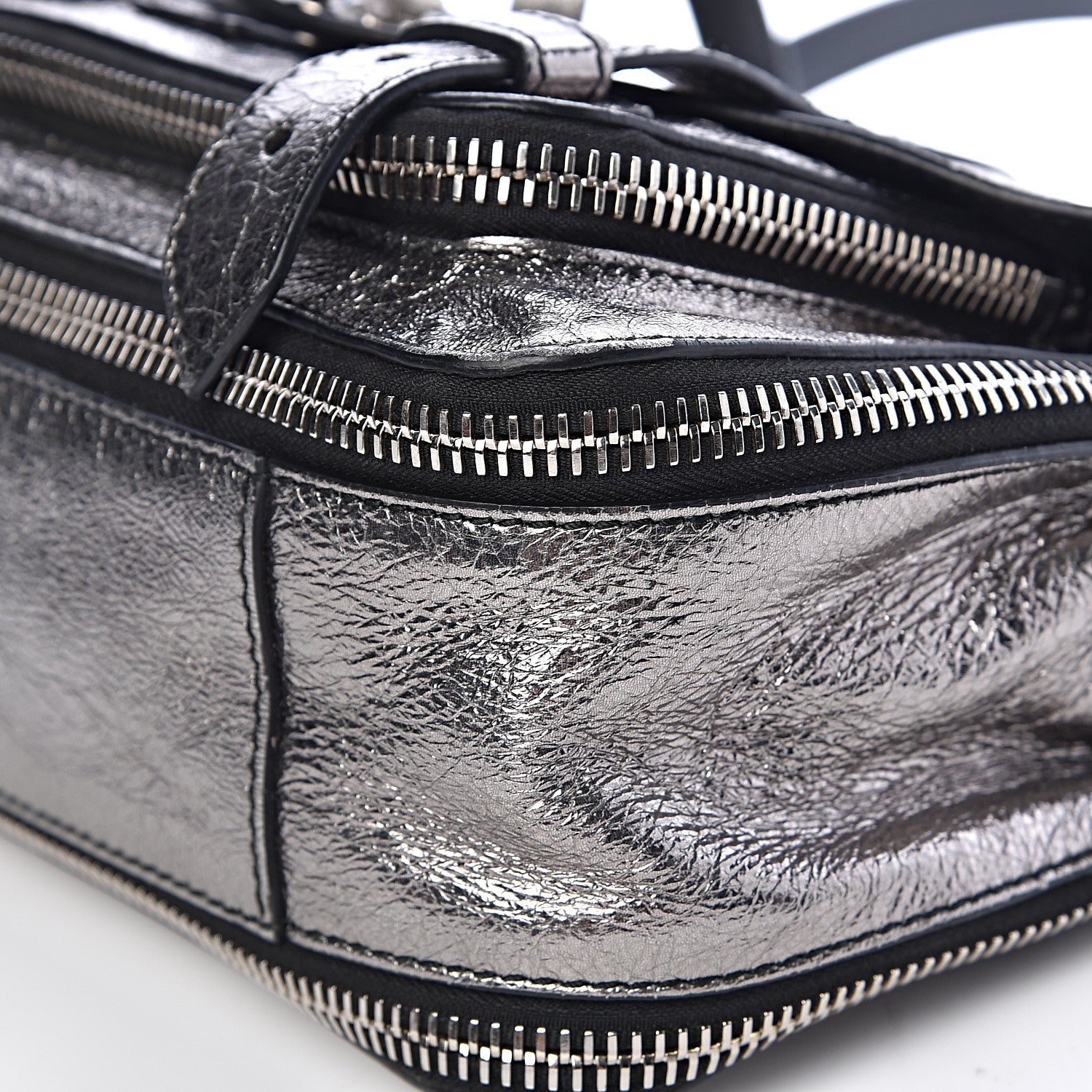 Proenza Schouler Metallic Lambskin Tiny PS1 Satchel Silver 15 of 15