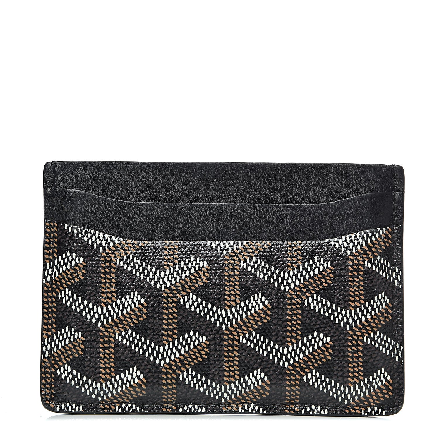 Goyard Goyardine Saint Sulpice Card Holder Black 1 of 8