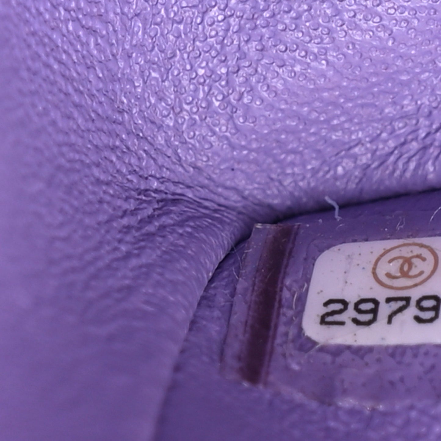 Caviar Quilted Small Double Flap Purple
