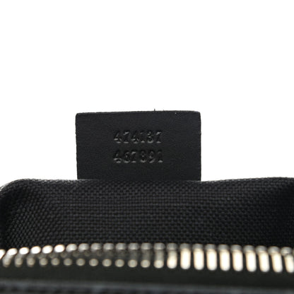 Gucci GG Supreme Monogram Appia Calfskin Web Flat Messenger Bag Black Grey 7 of 11