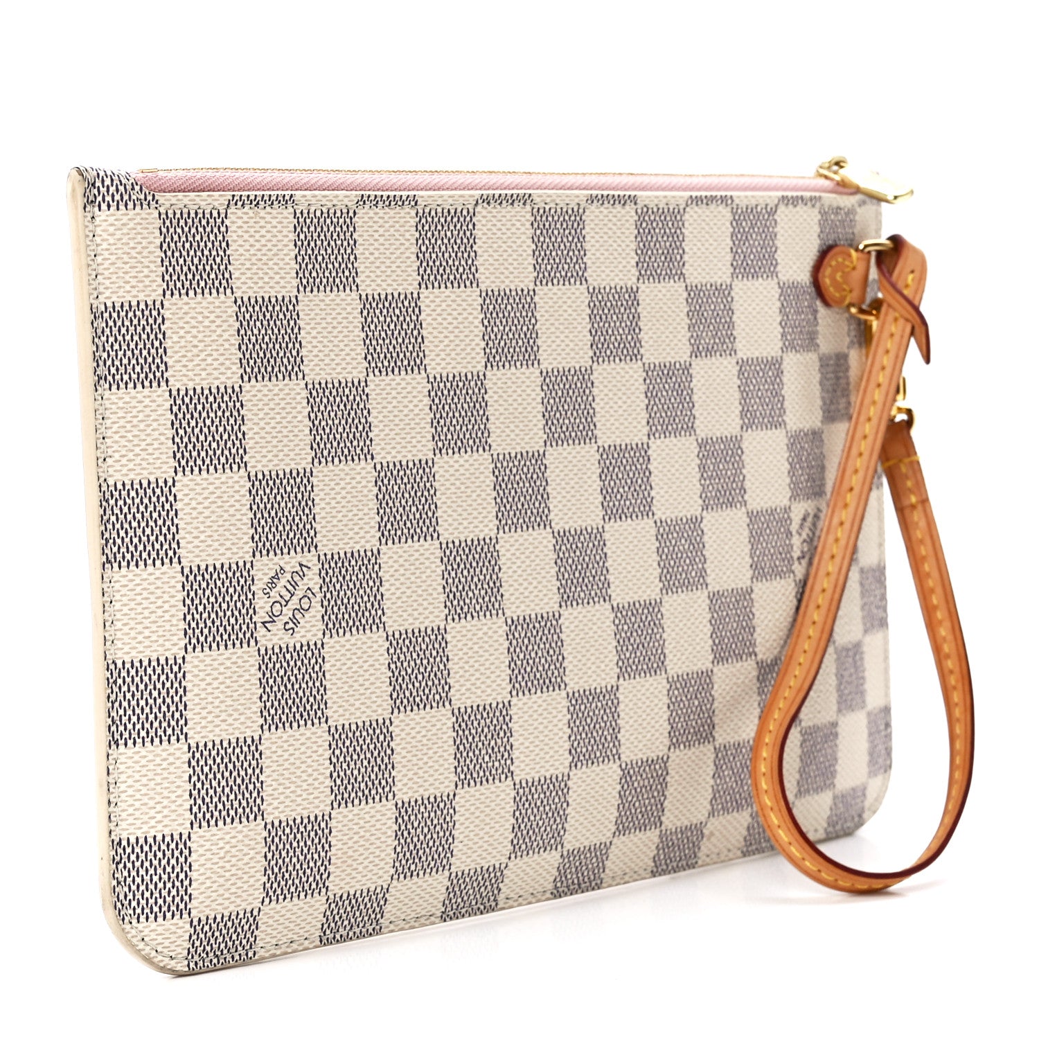 Louis Vuitton Damier Azur Neverfull MM GM Pochette Rose Ballerine 3 of 11