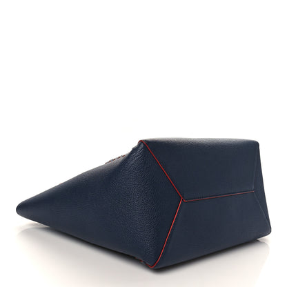 Louis Vuitton Calfskin Braided Lockme Cabas Marine Rouge 4 of 7