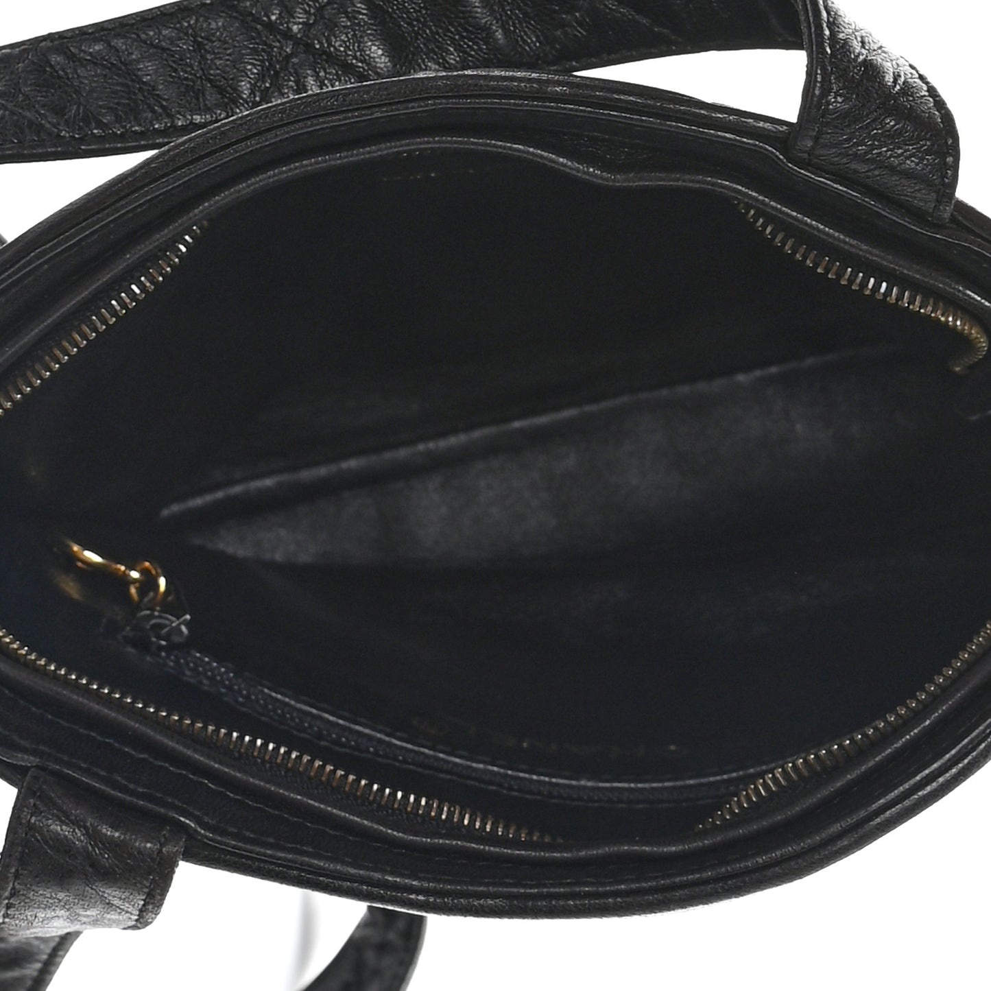 Lambskin Quilted Tassel Camera Case Black