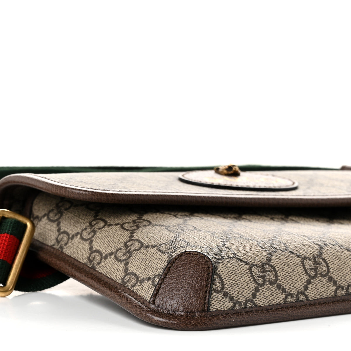 GG Supreme Monogram Neo Vintage Web Belt Bag Brown