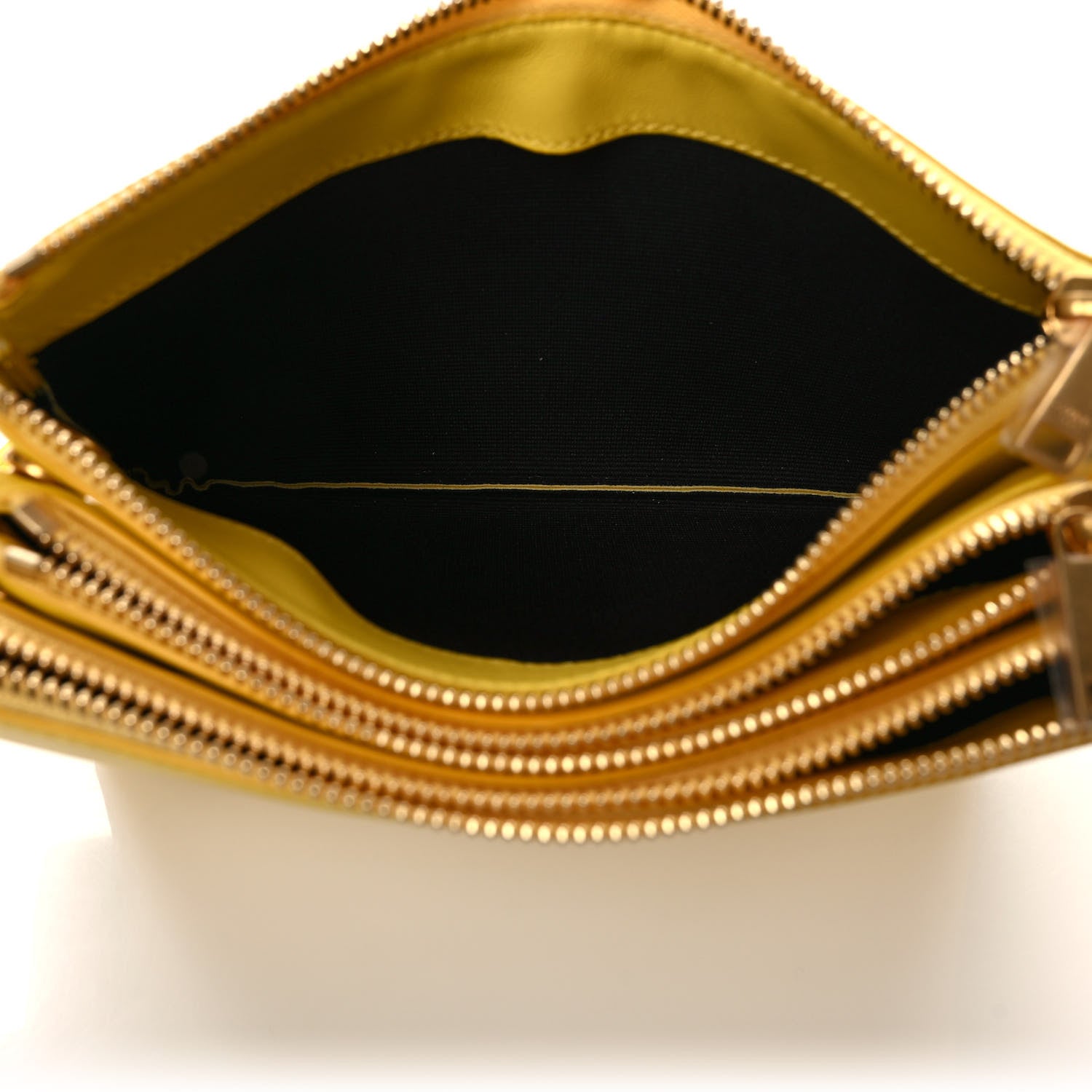 Celine Lambskin Small Trio Crossbody Bag Fluo Yellow 5 of 11