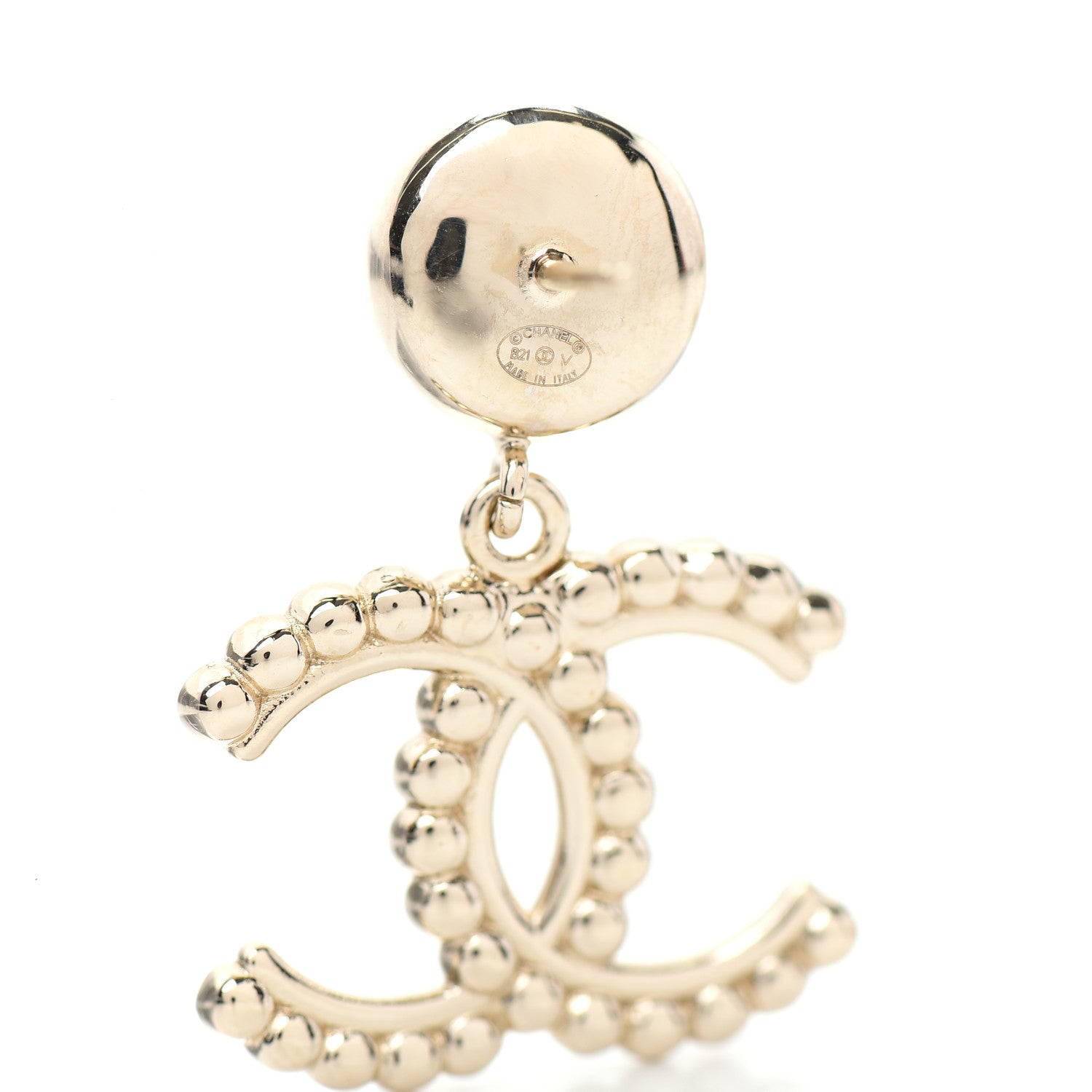 Chanel Crystal Pearl Bow-tiful CC Drop Earrings Gold 4 of 6