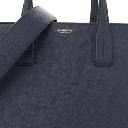 Burberry Grainy Calfskin House Check Medium Banner Tote Regency Blue 9 of 12