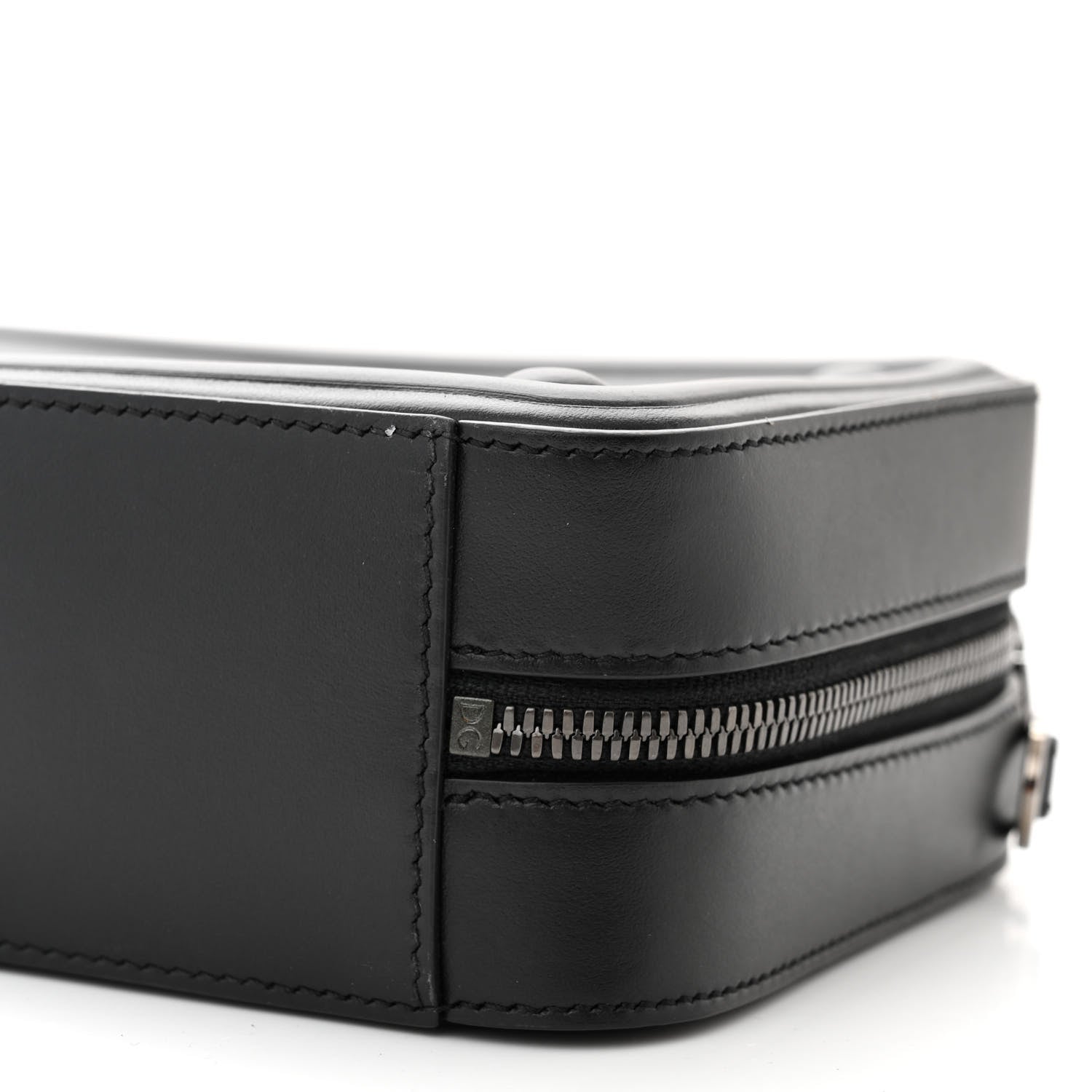 Dolce & Gabbana Calfskin Embossed DG Logo Crossbody Bag Black 9 of 12