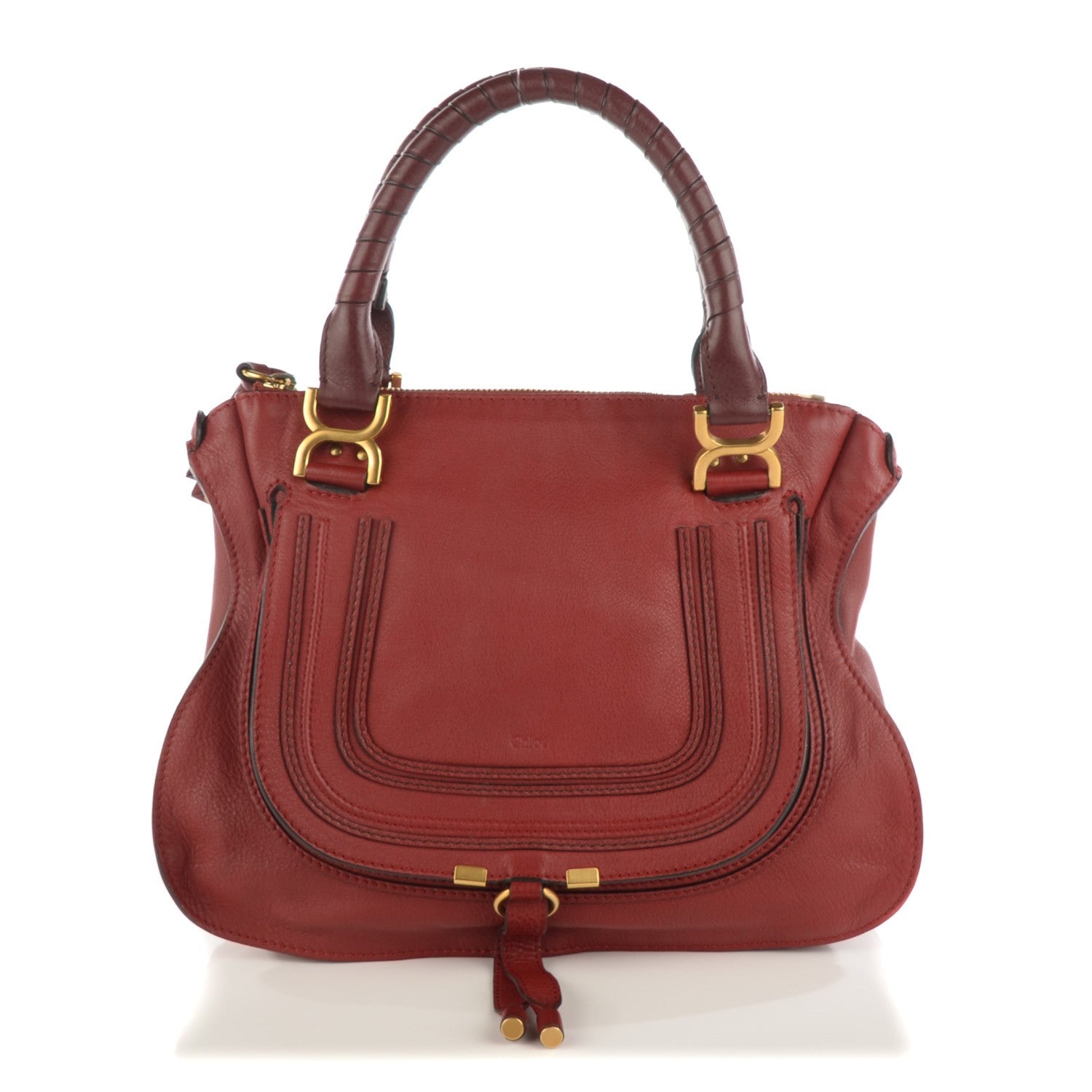 Chloe Calfskin Medium Marcie Satchel Garnet 1 of 8