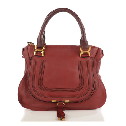 Chloe Calfskin Medium Marcie Satchel Garnet 1 of 8