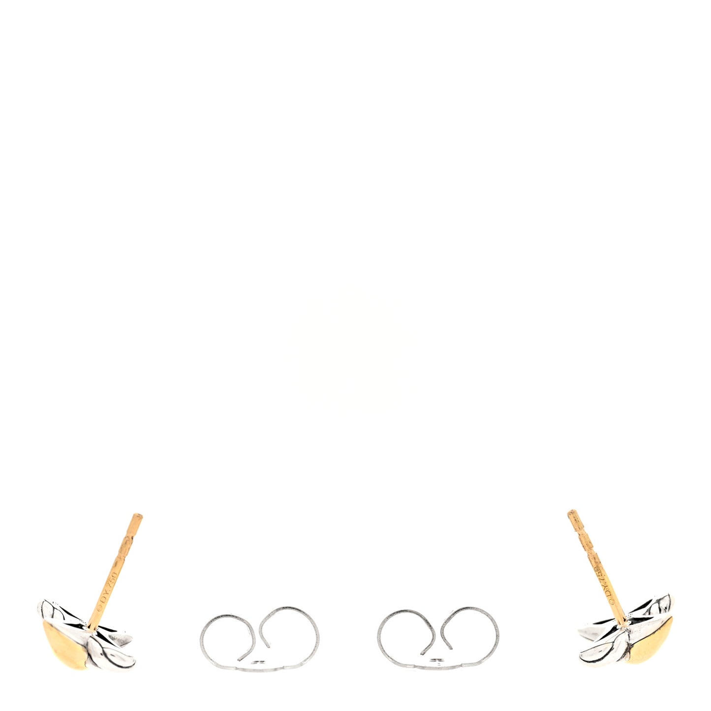 Sterling Silver 18K Yellow Gold Petite X Stud Earrings
