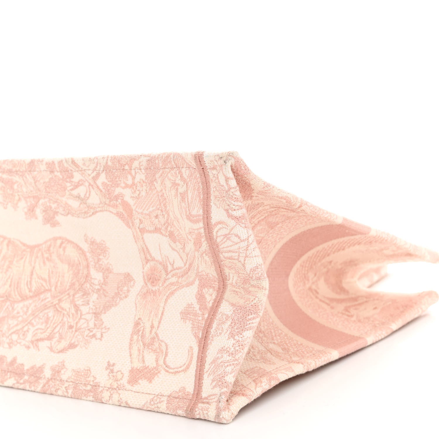 Christian Dior Canvas Toile De Jouy Embroidered Medium Book Tote Pink 9 of 10